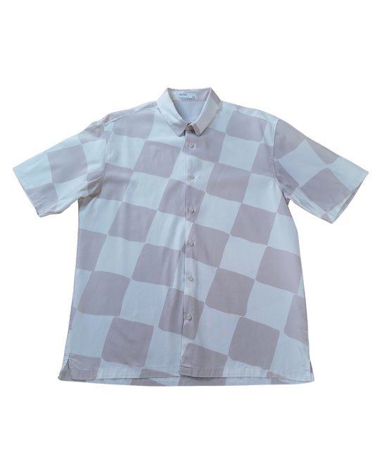 CAMISA CUADROS BLANCOS BERSHKA