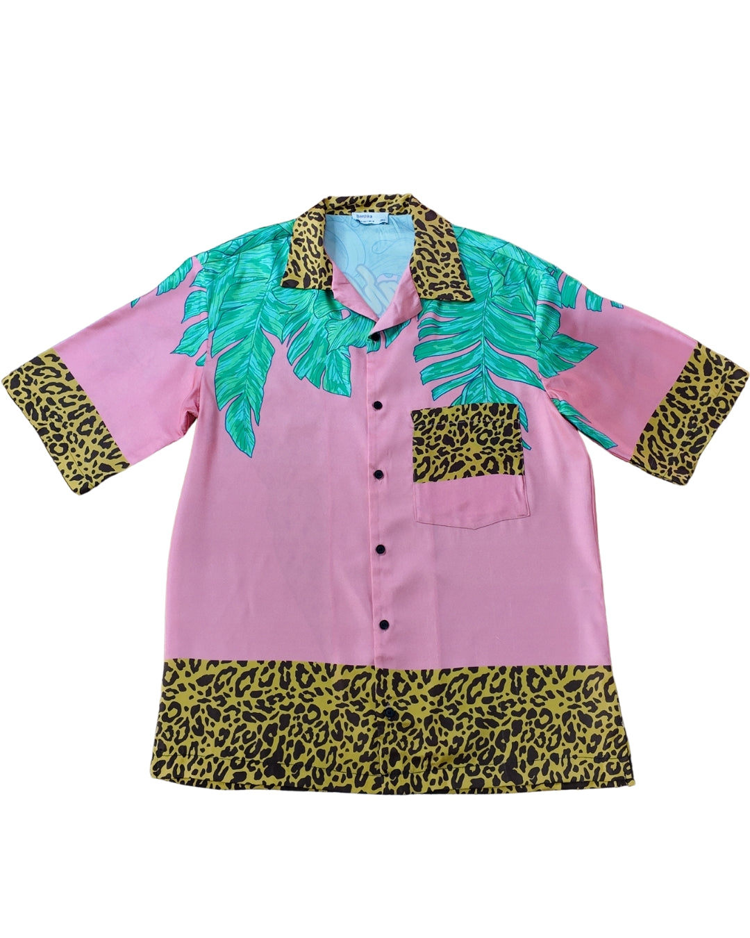 CAMISA OVERSIZE MANGA CORTA LEOPARDO