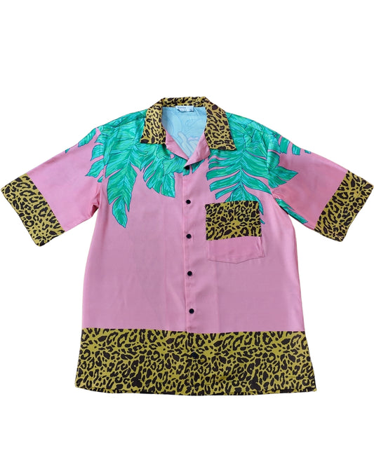 CAMISA OVERSIZE MANGA CORTA LEOPARDO