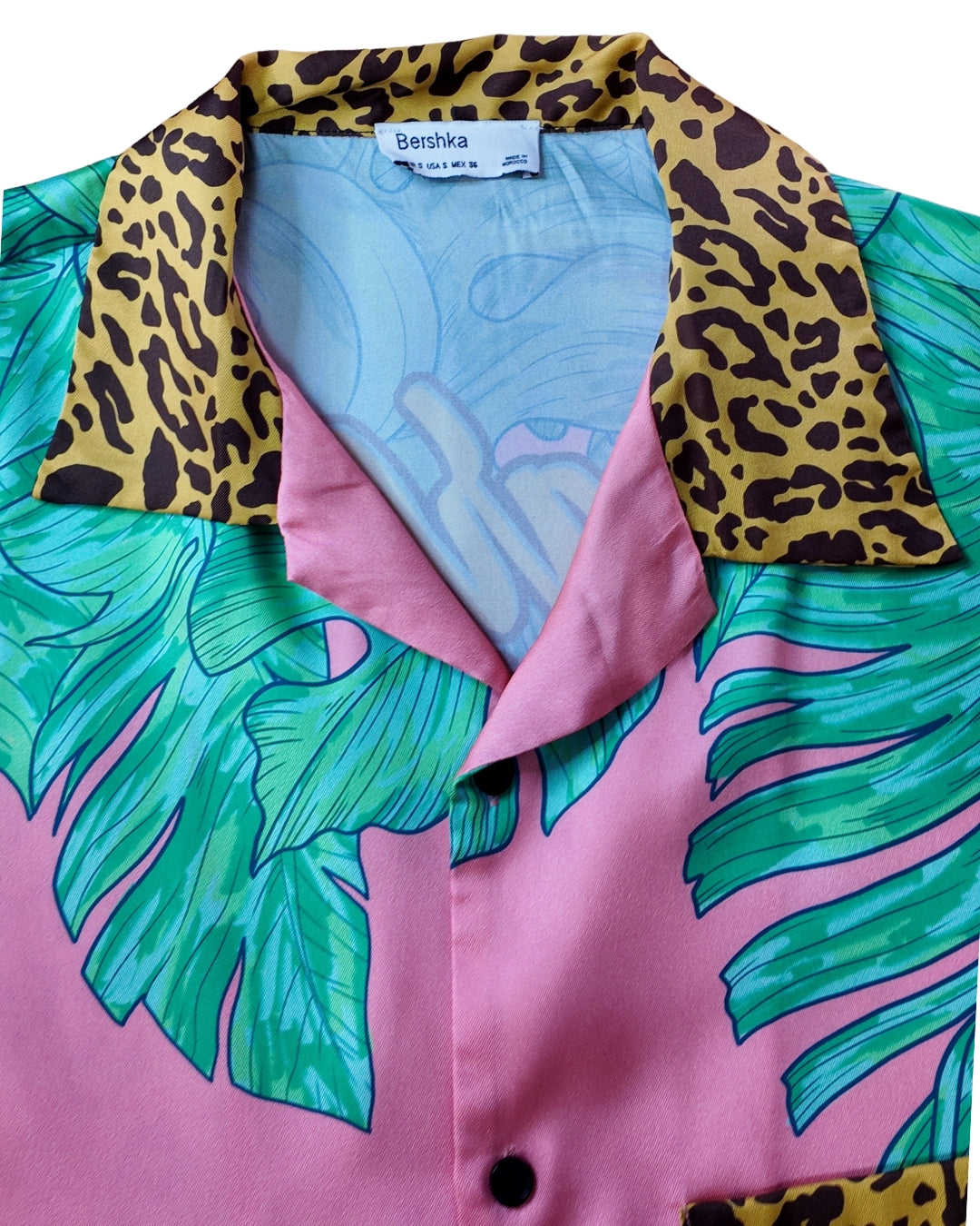 CAMISA OVERSIZE MANGA CORTA LEOPARDO
